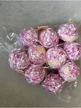 ✨Vintage Caramelo Yarn Lot of 10 Spain Pink White Variegated Slub ✨